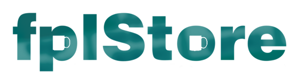 Teal 'fplStore' logo on a white background