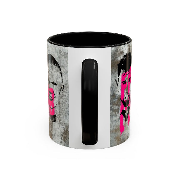 Mug with artistic design on a white background