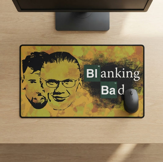 Blanking Bad desk mat with Bruno Fernandes and Erling Haaland, Fantasy Premier League gift