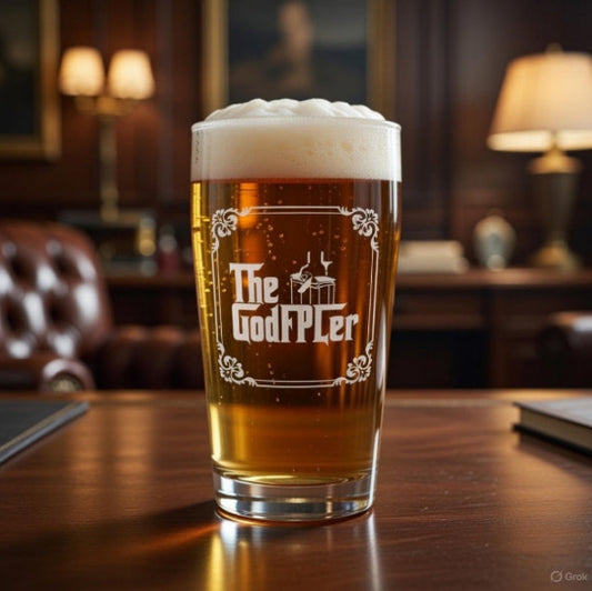 The GodFPLer FPL parody pint glass, Fantasy Premier League gift
