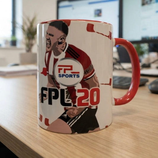 John Lundstram FPL 20 FIFA-style cover mug, Fantasy Premier League gift