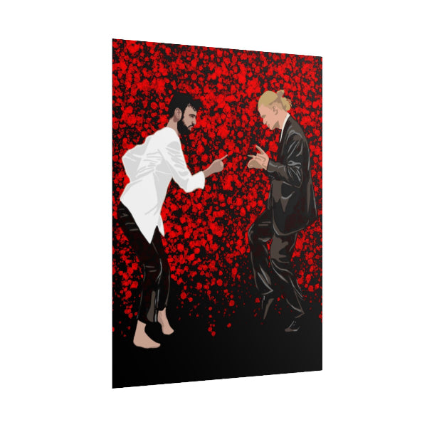 Pulp Fixtures wall poster with Bruno Fernandes and Erling Haaland, Fantasy Premier League gift