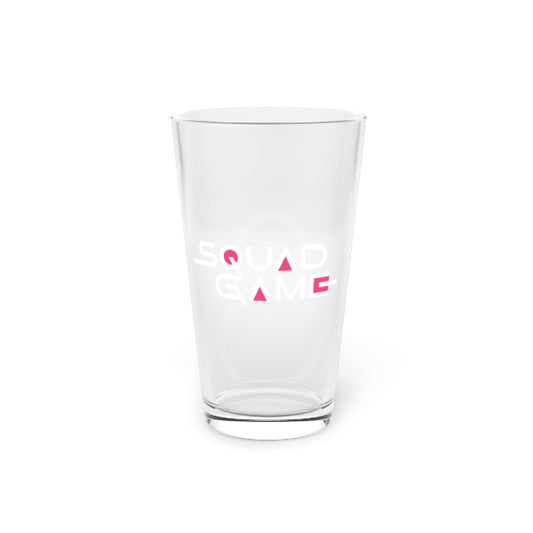 Clear glass with 'Sound Game' text on a white background