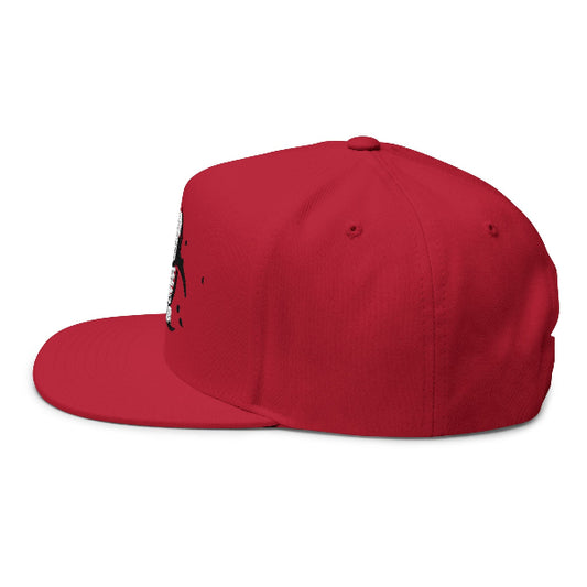 Red baseball cap on a white background