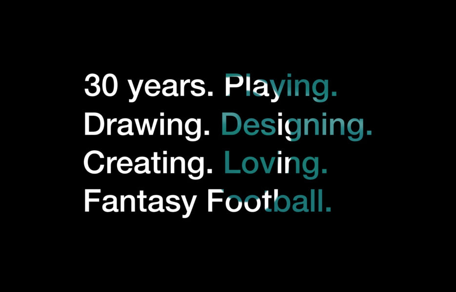 Text on a black background describing activities related to fantasy football.