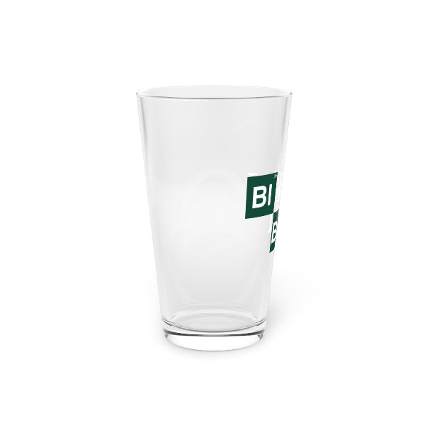 Clear glass with floral design on a white background
