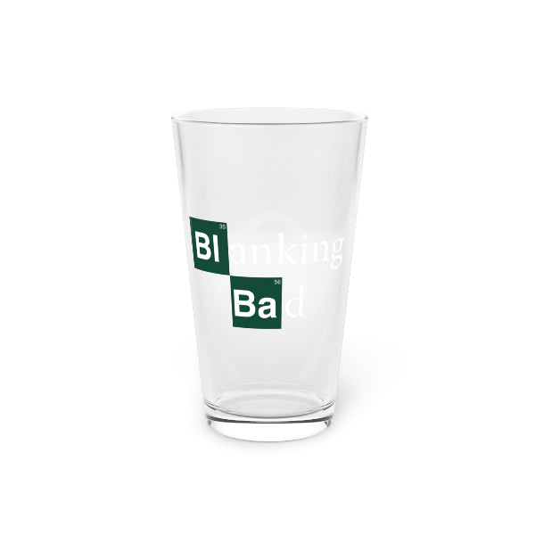 Clear glass with 'Breaking Bad' logo on a white background