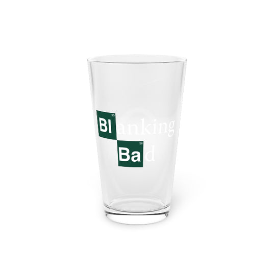 Clear glass with 'Breaking Bad' logo on a white background
