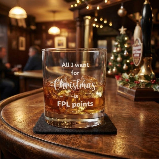 All I Want For Christmas Is FPL Points FPL parody rocks glass, Fantasy Premier League gift