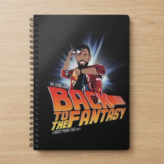 Back to the Fantasy FPL parody A5 wirebound notebook, Fantasy Premier League gift