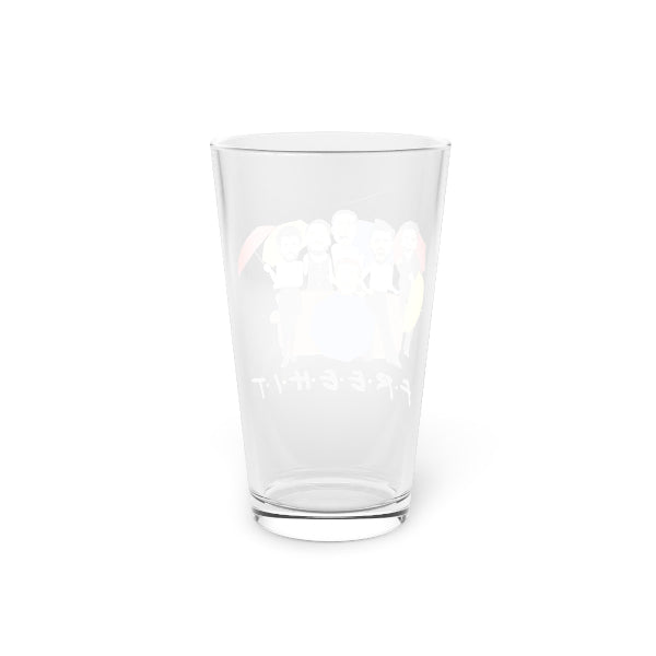 Clear glass tumbler on a white background