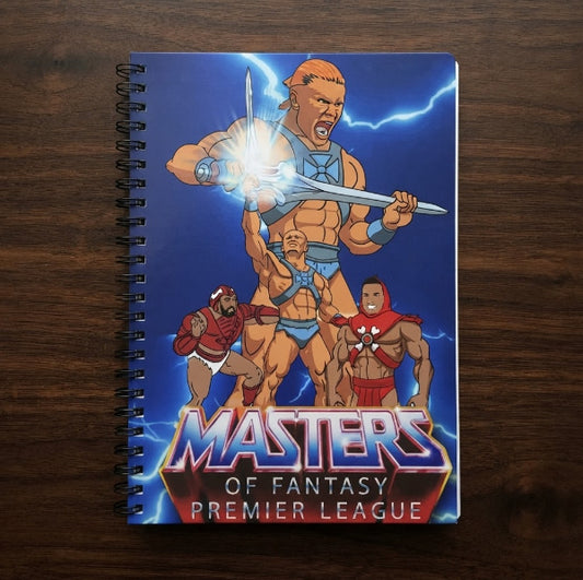 Masters of Fantasy Premier League A5 notebook with Erling Haaland as He-Man, Fantasy Premier League gift