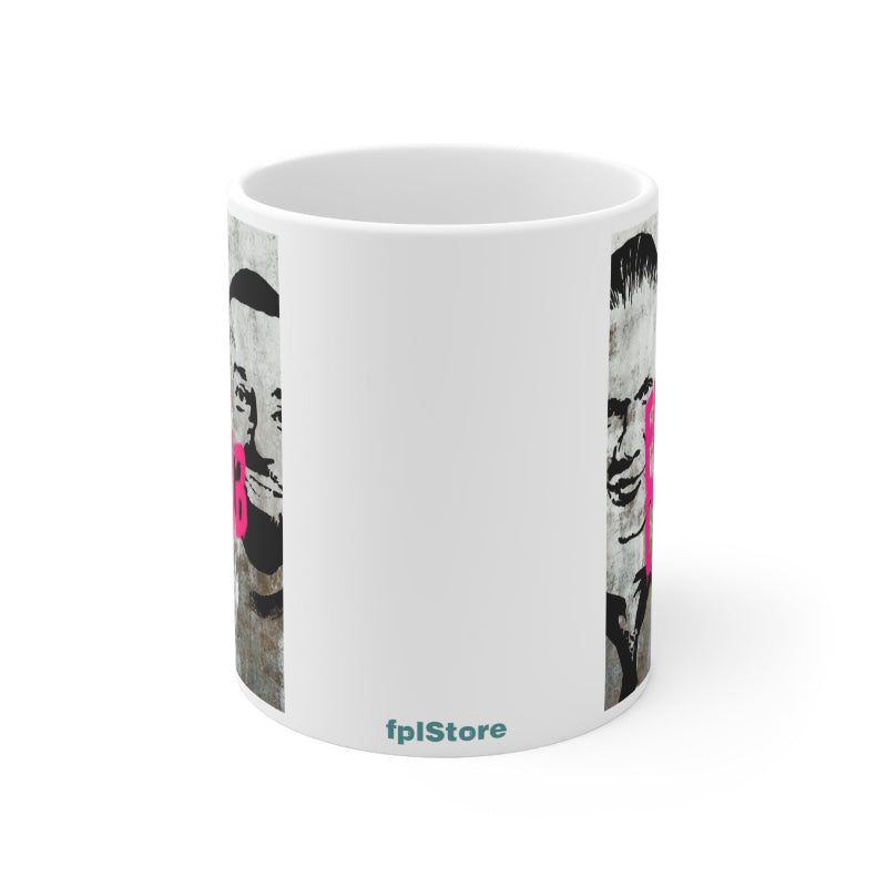 back of white mug on white background