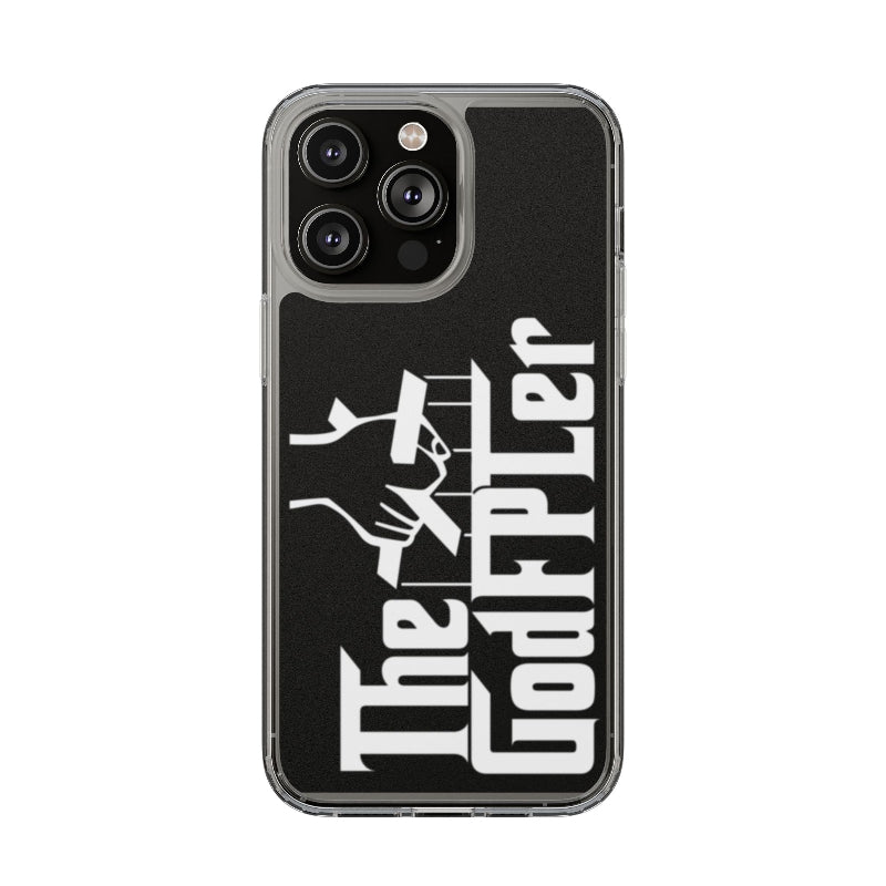 phone case with the godfpler text