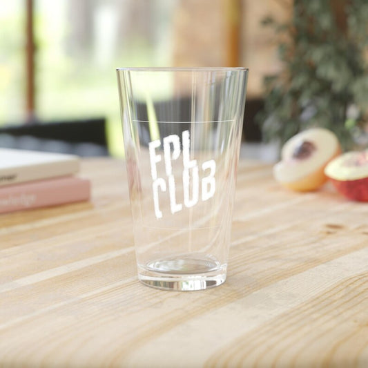 FPL pint glass with FPL Club design inspired by Fight Club