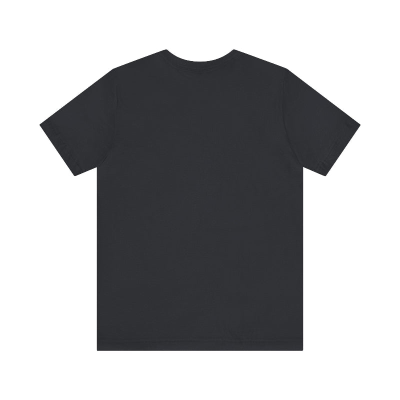 Black t-shirt on a white background