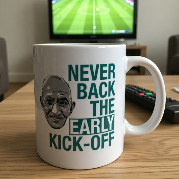 gandhi fpl mug in living room