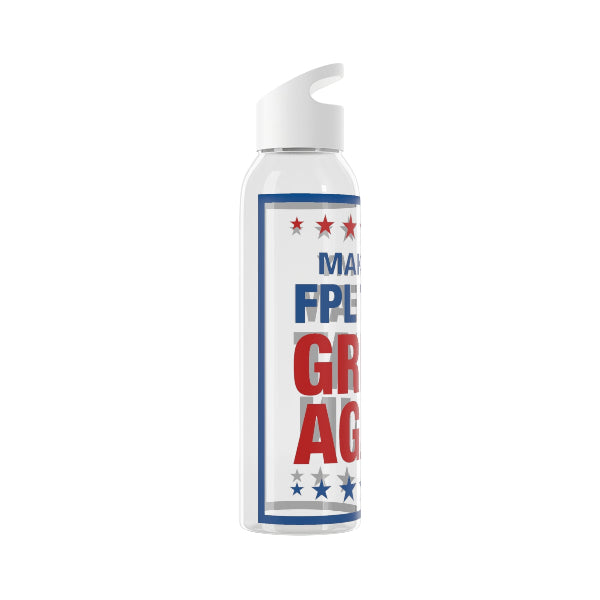 Make My FPL Team Great Again slogan parody water bottle, Fantasy Premier League gift