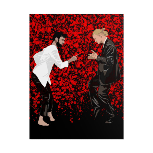 Pulp Fixtures wall poster with Bruno Fernandes and Erling Haaland, Fantasy Premier League gift