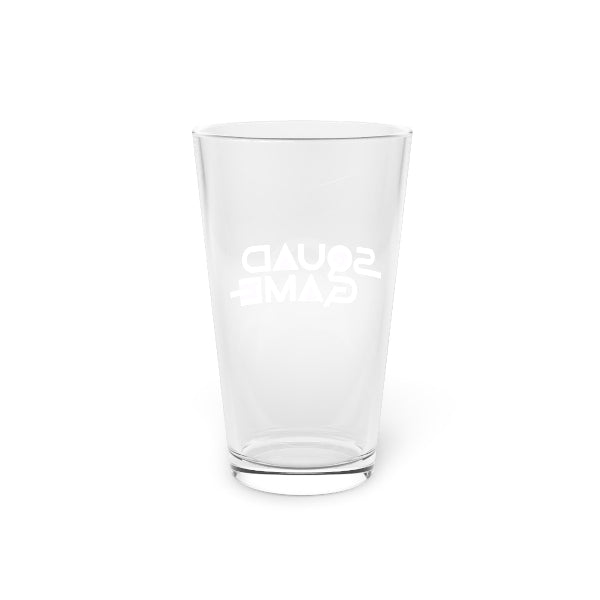 Clear glass with white text on a white background