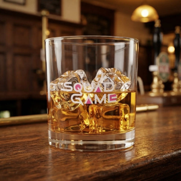 Squad Game FPL parody rocks glass, Fantasy Premier League gift