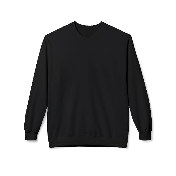Green sweatshirt with a small logo on the chest against a white background
