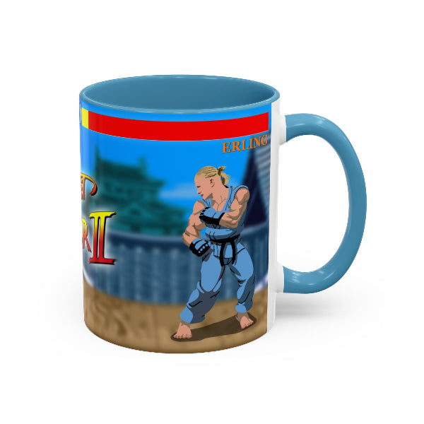 Mug with a character design on a white background