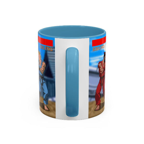 Mug with character design on a white background