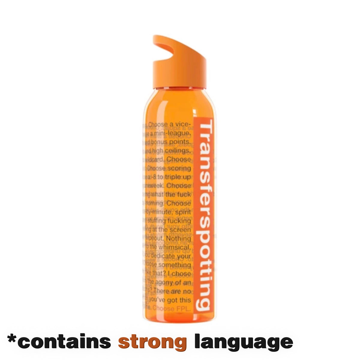 Transferspotting monologue FPL parody water bottle, Fantasy Premier League gift